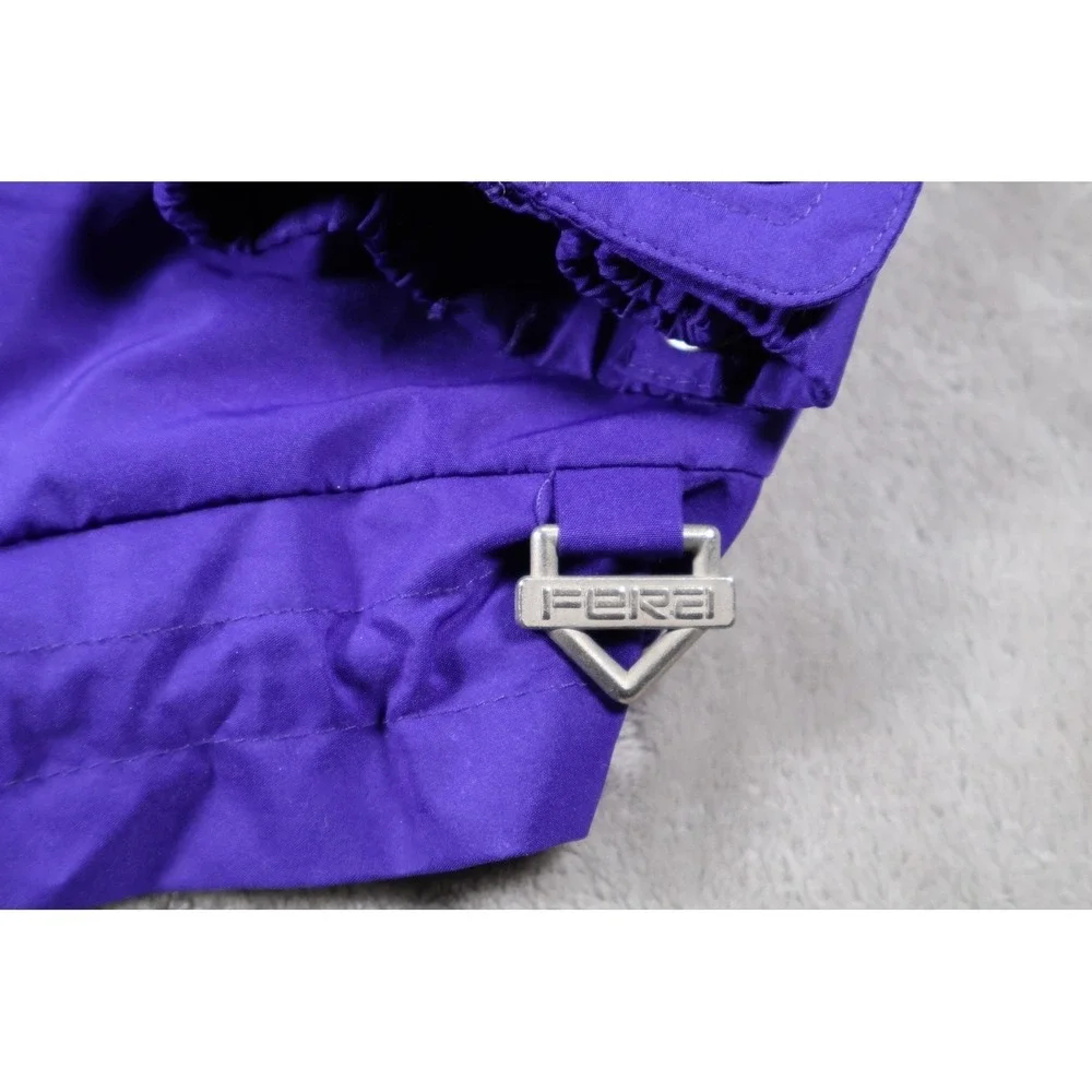 FERA Jacket Womens 16 Purple Puffer Hooded Insulated Lined Pockets Zip Taffeta